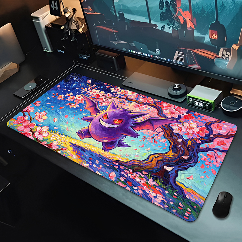 Tech Accessories Desk - Mouse Pad sakura Gengar Gaming Accessories