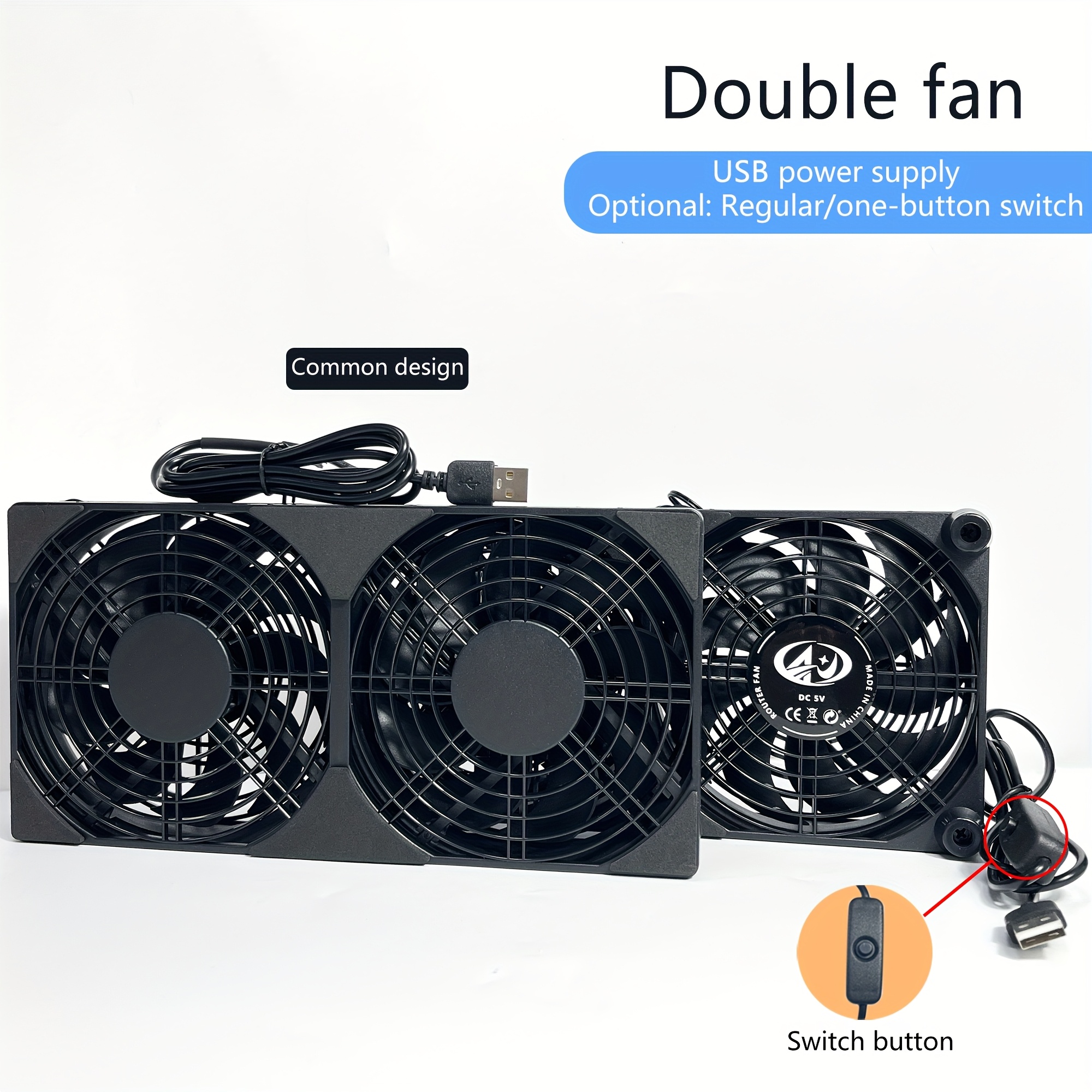 Usb Fan Silent - 240mm USB Dual Cooling Fan 5V