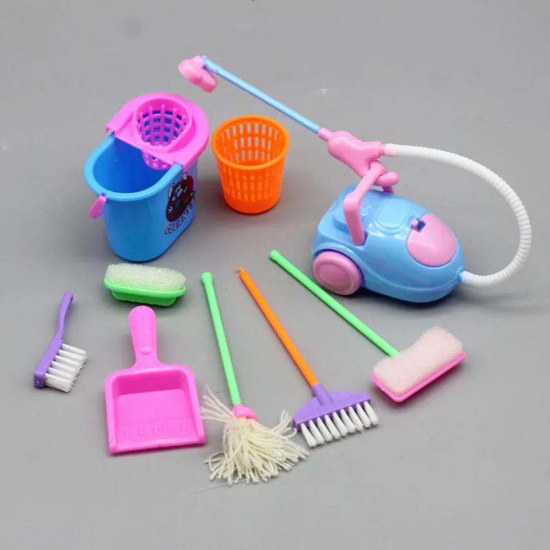 9PCS Miniature Doll House Clea - مراجعة Tech House Accessories وسعره