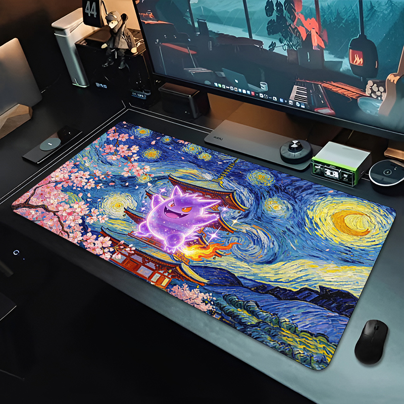 Anime Mouse Pad Pokemon Gengar - مراجعة Tech Accessories Desk وسعره