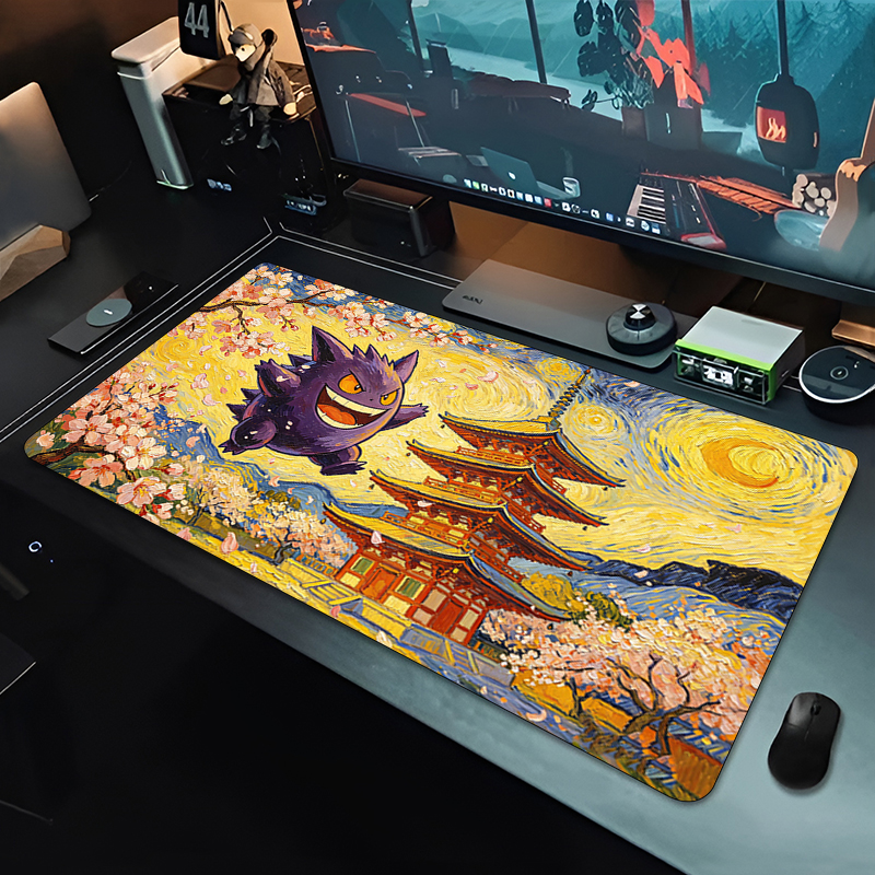 Anime Mouse Pad Pokemon Gengar - مراجعة Tech Accessories Desk وسعره