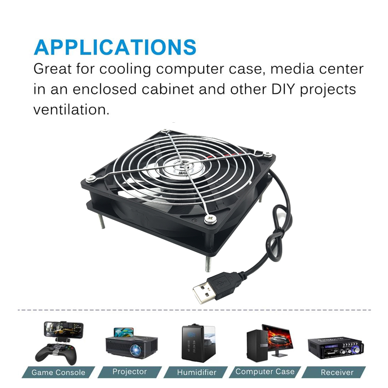 8/12cm 12V USB Powered Compute - مراجعة Usb Fan Silent وسعره