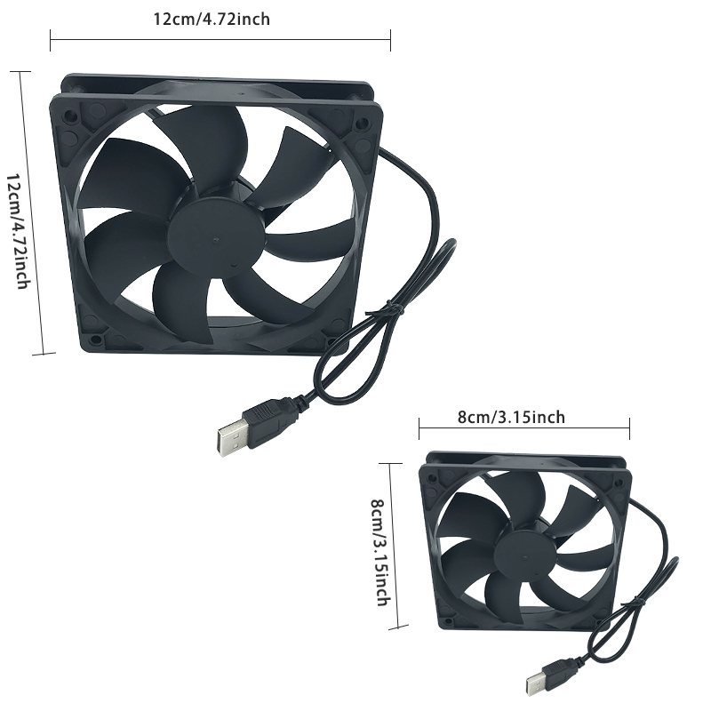 8/12cm 12V USB Powered Compute - مراجعة Usb Fan Silent وسعره
