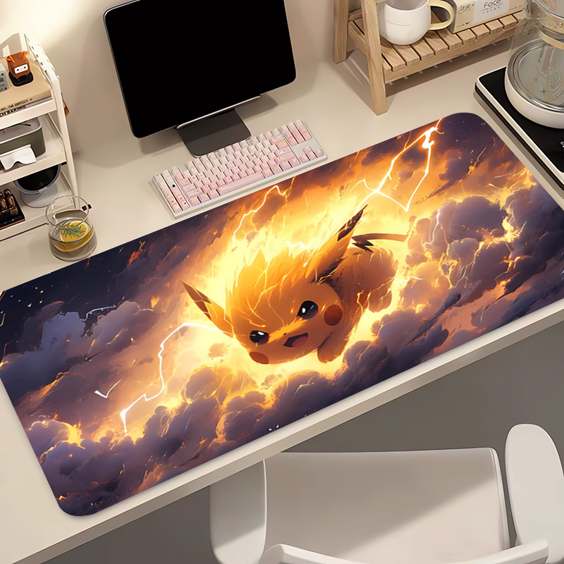 Anime Mouse Pad Pokemon Pikach - مراجعة Tech Accessories Desk وسعره