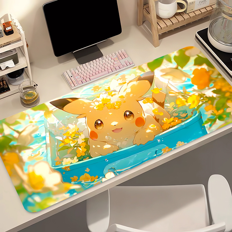 Anime Mouse Pad Pokemon Pikach - مراجعة Tech Accessories Desk وسعره