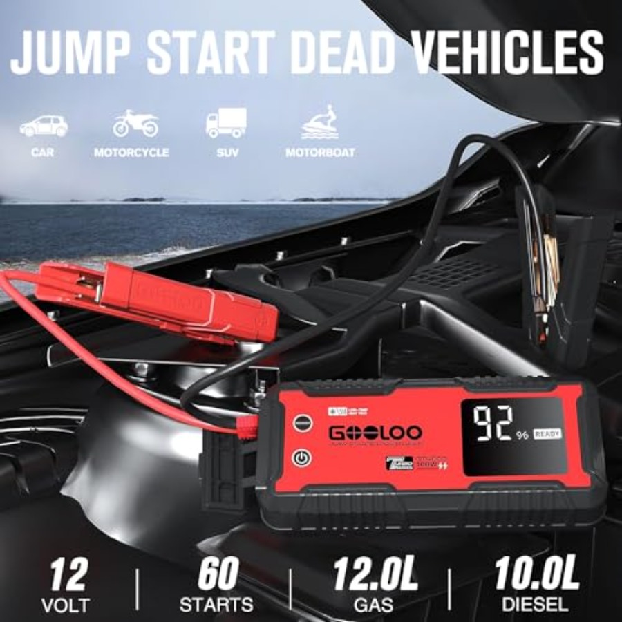GOOLOO GT4000 Car Jump Starter - مراجعة Accessories Tech Pack وسعره