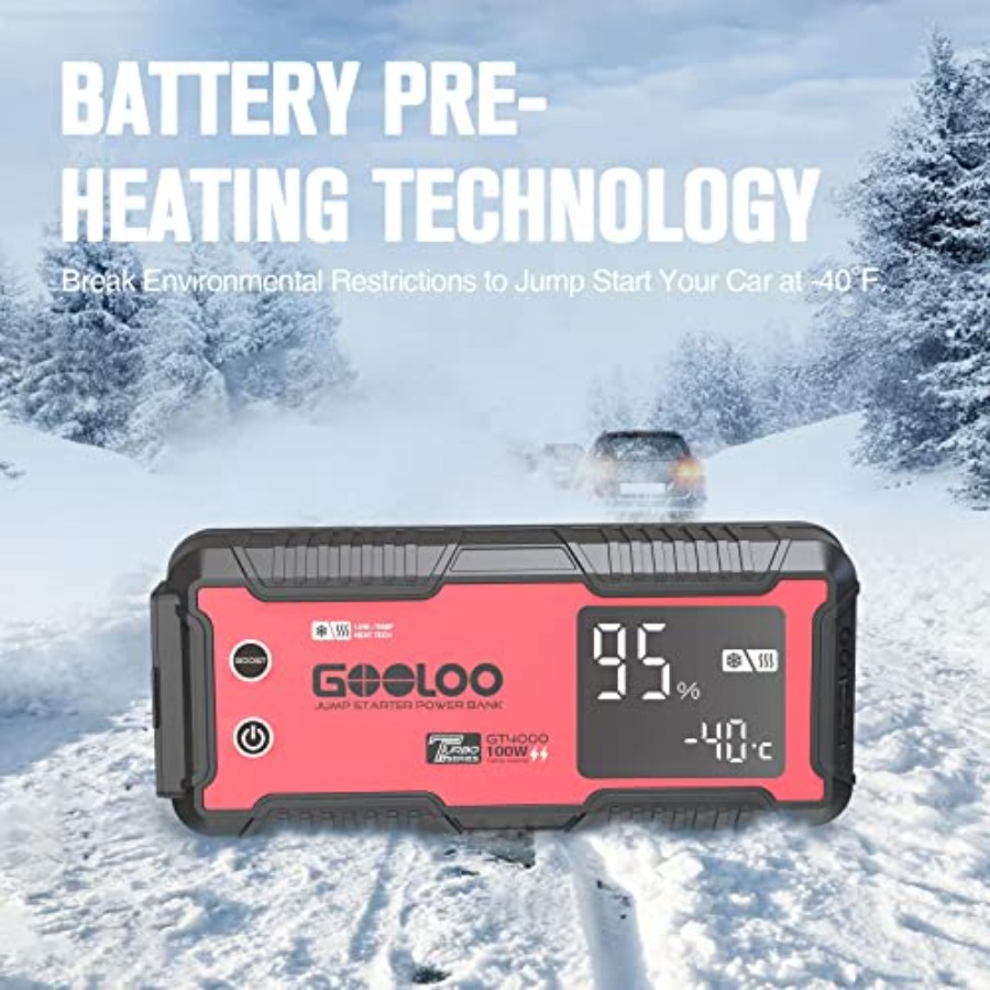 GOOLOO GT4000 Car Jump Starter - مراجعة Accessories Tech Pack وسعره