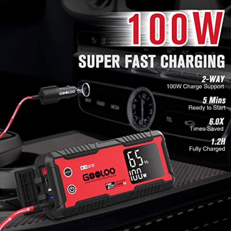 GOOLOO GT4000 Car Jump Starter - مراجعة Accessories Tech Pack وسعره