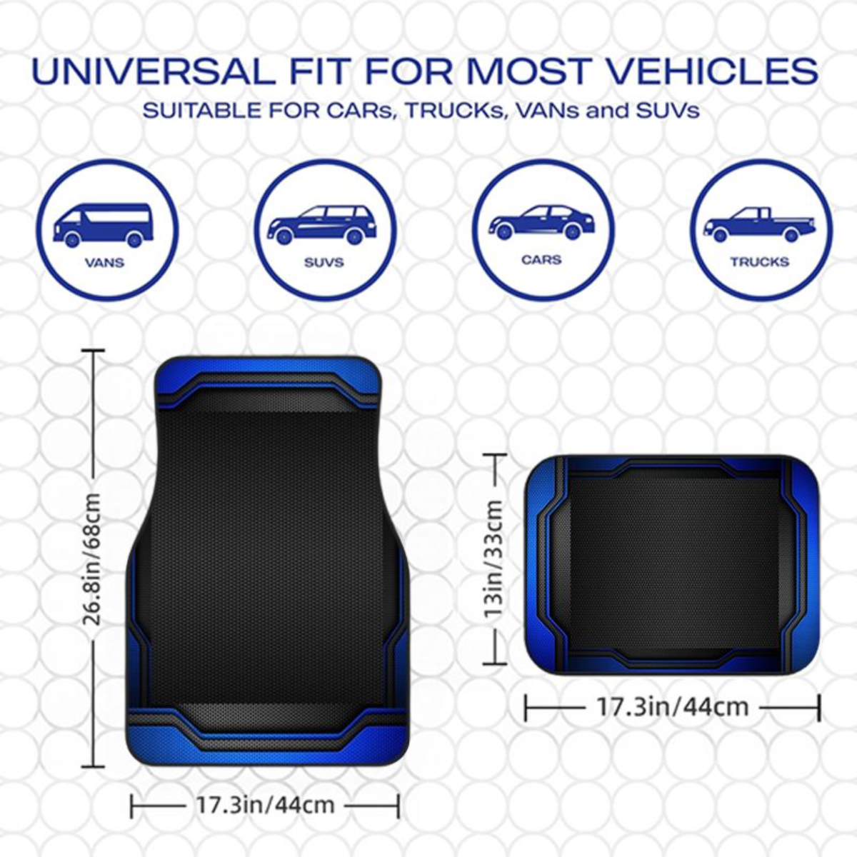 4pcs Blue Black Tech Geometric - مراجعة Universal Tech Accessories وسعره