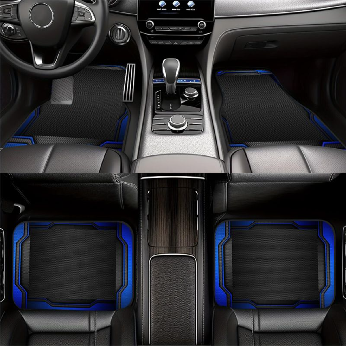 4pcs Blue Black Tech Geometric - مراجعة Universal Tech Accessories وسعره