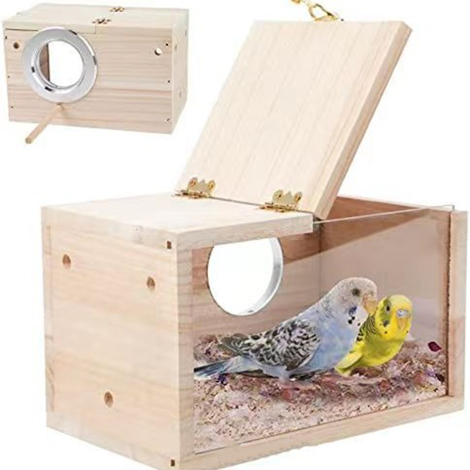Transparent Wooden Bird House  - مراجعة Tech House Accessories وسعره