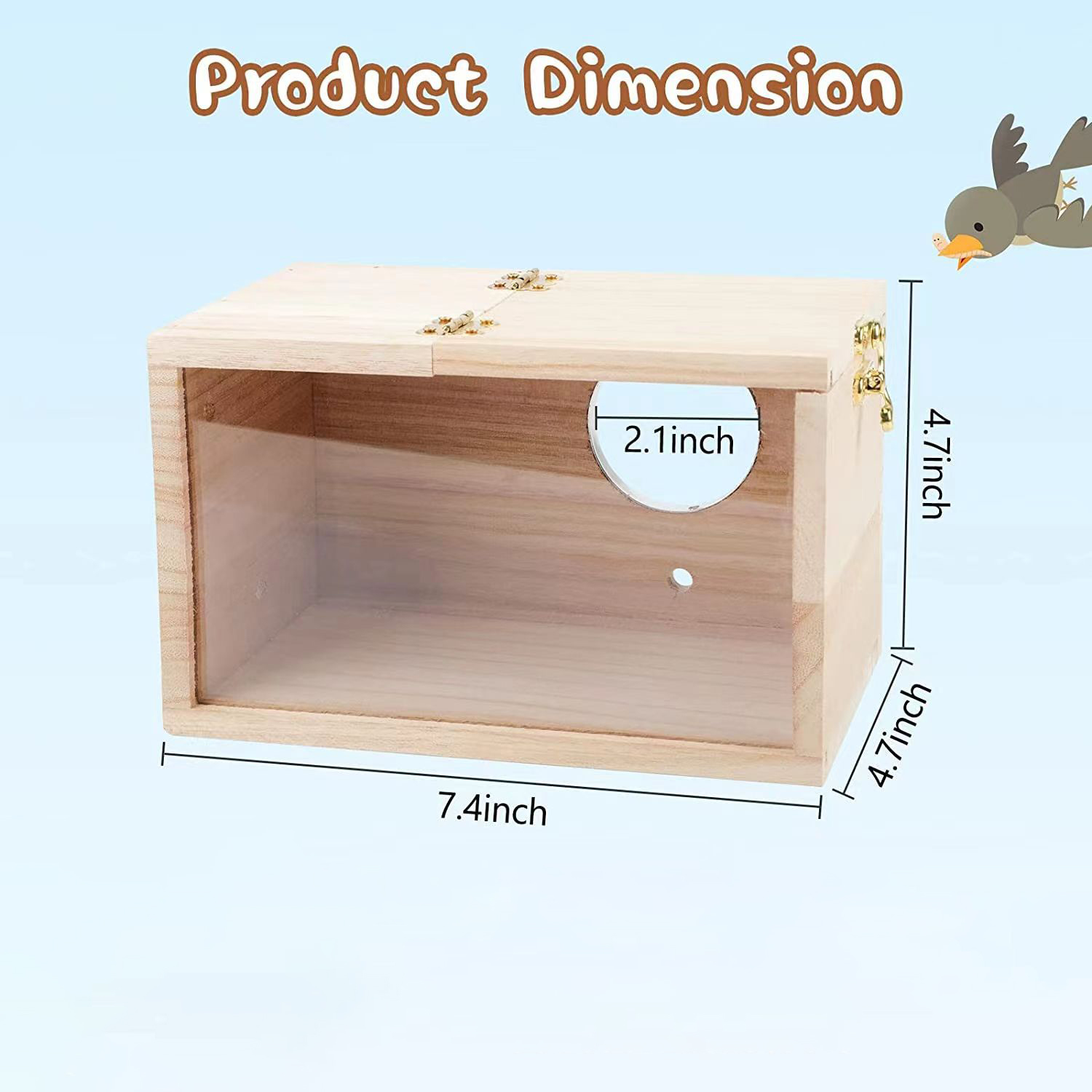 Transparent Wooden Bird House  - مراجعة Tech House Accessories وسعره