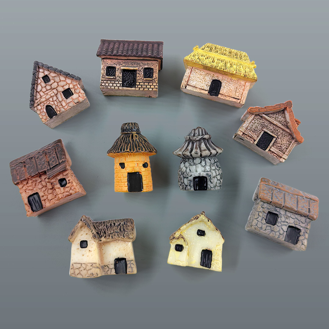 10Pcs Mini Small House Figurin - مراجعة Tech House Accessories وسعره
