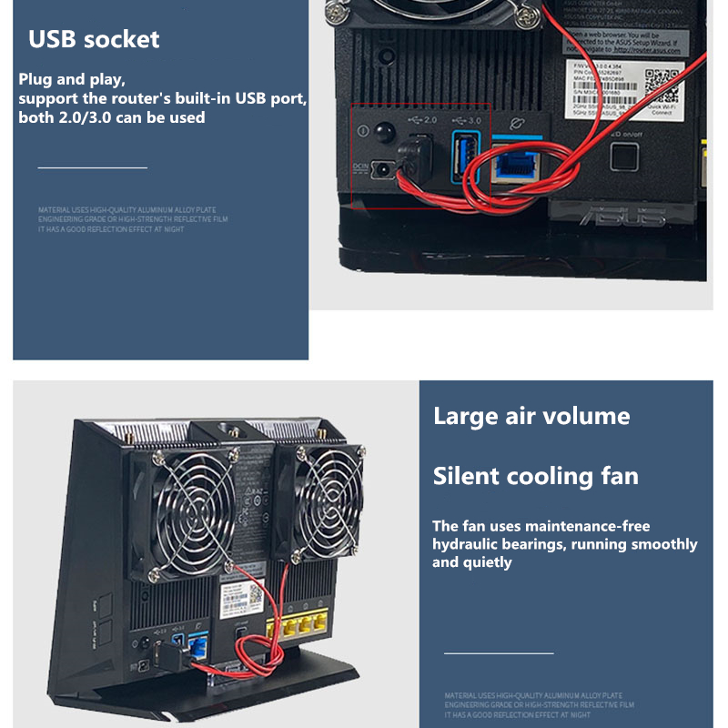 Dual fan high air volume ultra - مراجعة Usb Fan Silent وسعره