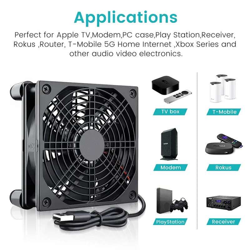 USB Powered Computer PC Case F - مراجعة Usb Fan Silent وسعره